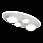 Потолочный светильник овальной формы белого цвета с 4-мя лампами Lunar Pebbles варинант исполнения - 2 | Loft Concept в Краснодаре