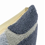 Чехол на подушку с рисунком серо-синего цвета Elan Textured варинант исполнения - 3 | Loft Concept в Краснодаре