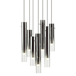 Люстра каскадная с 7-ю цилиндрическими плафонами из стекла Luminous Cylinders варинант исполнения - 1 | Loft Concept в Краснодаре