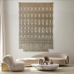Панно на стену плетеное Макраме бежевый цвет  варинант исполнения - 10 | Loft Concept в Краснодаре