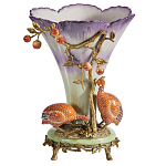 Ваза с цесарками из фарфора с бронзовыми элементами Garden of Eden варинант исполнения - 1 | Loft Concept в Краснодаре