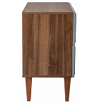 Тумба прикроватная серая из массива бука с 2-мя ящиками Wenge Light варинант исполнения - 3 | Loft Concept в Краснодаре