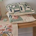 Подушка декоративная зеленого цвета с геометрическим рисунком Divine Abstractions варинант исполнения - 6 | Loft Concept в Краснодаре