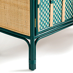 Комод для посуды из ротанга Felice Rattan Green варинант исполнения - 5 | Loft Concept в Краснодаре