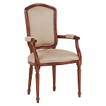 Стул с подлокотниками из натурального бука бежевый Solid Luxury варинант исполнения - 2 | Loft Concept в Краснодаре