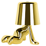 Настольная лампа фигурная цвета золото с гладким абажуром Высота 17 см Sophia варинант исполнения - 2 | Loft Concept в Краснодаре