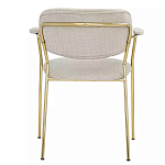 Стул Singer Chair с подлокотниками серый на золотистых ножках варинант исполнения - 4 | Loft Concept в Краснодаре