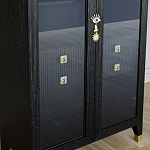 Дизайнерский шкаф витрина Elsa Dreams Black с 4-мя ящиками варинант исполнения - 3 | Loft Concept в Краснодаре