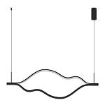 Подвесной светильник волнообразный изогнутый черного цвета 4000К Spiral Lighting варинант исполнения - 3 | Loft Concept в Краснодаре