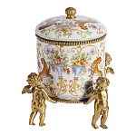 Шкатулка на ангелах из фарфора с бронзовыми элементам Eden Garden варинант исполнения - 1 | Loft Concept в Краснодаре