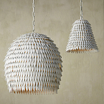 Подвесной светильник белый металлический в форме купола White Natural Lines варинант исполнения - 3 | Loft Concept в Краснодаре