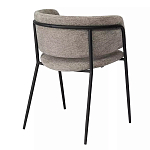 Стул полукруглый с каркасом из металла и мягким сиденьем и спинкой Soft Chenille варинант исполнения - 1 | Loft Concept в Краснодаре