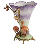 Ваза с цесарками из фарфора с бронзовыми элементами Garden of Eden варинант исполнения - 4 | Loft Concept в Краснодаре