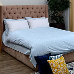 Постельное белье голубого цвета из перкаля с принтом 200х220 см Aurora Allure варинант исполнения - 5 | Loft Concept в Краснодаре