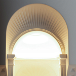 Встраиваемый в стену гипсовый светильник под покраску с арками и рельефными колоннами Antiquity Athena варинант исполнения - 7 | Loft Concept в Краснодаре