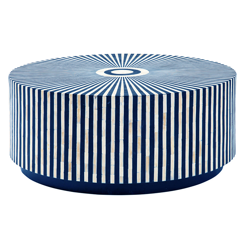 Стол журнальный Mandika Bone Inlay Coffee Table blue Синий Голубой в Краснодаре | Loft Concept 