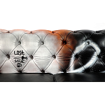 Диван Честерфильд граффити graffiti Orange Sofa натуральная кожа варинант исполнения - 8 | Loft Concept в Краснодаре