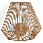 Бра с плетенным из пеньки абажуром Jutti H25 см варинант исполнения - 1 | Loft Concept в Краснодаре