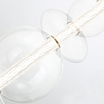 Подвесной светильник линейный с прозрачными стеклянными шарами разного диаметра Eurofase варинант исполнения - 13 | Loft Concept в Краснодаре