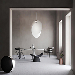 Подвесной светильник белый с фигурным тканевым плафоном White Whirlwinds варинант исполнения - 5 | Loft Concept в Краснодаре