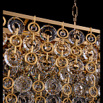 Люстра овальная каскадная с подвесками в форме колец Galaxy of Light варинант исполнения - 3 | Loft Concept в Краснодаре