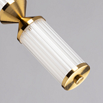 Подвесной светильник с двумя белыми рифлеными цилиндрическими плафонами Golden Swirl варинант исполнения - 6 | Loft Concept в Краснодаре