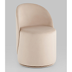 Пуф Loreen со спинкой вращающийся велюр молочный варинант исполнения - 1 | Loft Concept в Краснодаре