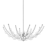 Люстра  с круглыми прозрачными шарами на серебряном каркасе Silver Stalk варинант исполнения - 2 | Loft Concept в Краснодаре