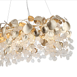Люстра с декоративными подвесками из прозрачного стекла в форме монеток FAIRYTREE Light варинант исполнения - 9 | Loft Concept в Краснодаре