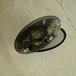 Шкатулка из эпоксидной смолы с цветами черная Epoxy Resin Oval Box Black варинант исполнения - 2 | Loft Concept в Краснодаре