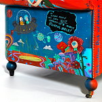 Кресло "Умный Умник" Rick and Morty graffiti chair натуральная кожа  варинант исполнения - 8 | Loft Concept в Краснодаре