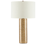 Настольная лампа золотая с цилиндрическим абажуром Golden Mosaic варинант исполнения - 2 | Loft Concept в Краснодаре