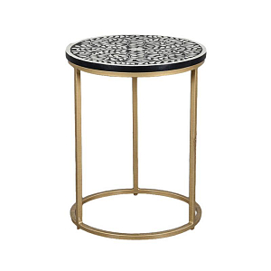Столик с инкрустацией круглая столешница Agata
