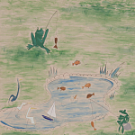 Обои ручная роспись Promenade Special Colourway on pink painted Xuan paper варинант исполнения - 2 | Loft Concept в Краснодаре