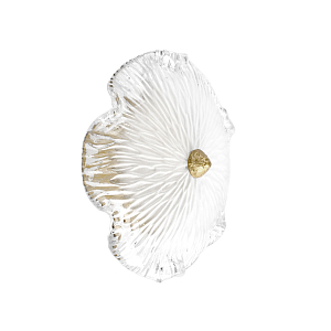 Бра в форме прозрачного стеклянного цветка с рельефной текстурой Textured Glass