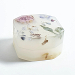 Шкатулка из эпоксидной смолы с цветами белая Epoxy Resin Square Box White варинант исполнения - 4 | Loft Concept в Краснодаре