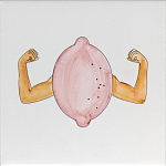 Плитка дизайнерская с узором Лимон варинант исполнения - 2 | Loft Concept в Краснодаре