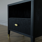 Прикроватная тумбочка с полкой Elsa Dreams Black варинант исполнения - 3 | Loft Concept в Краснодаре