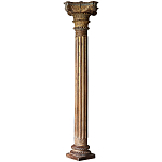 Антикварная колонна из тикового дерева Bhavnagar Antique Column Brown варинант исполнения - 1 | Loft Concept в Краснодаре