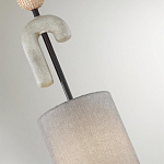 Подвесной светильник с серым тканевым плафоном Flourish варинант исполнения - 4 | Loft Concept в Краснодаре