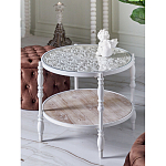 Журнальный столик из натурального дерева в винтажном стиле Openwork Coffee Table варинант исполнения - 6 | Loft Concept в Краснодаре