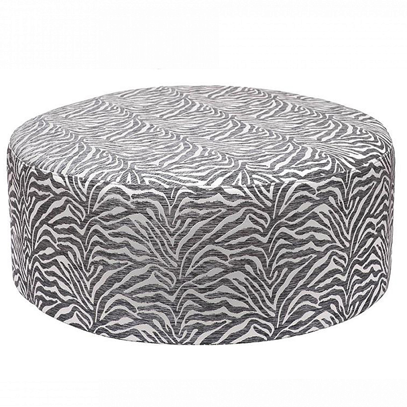 Пуф круглый с принтом Beige Jacquard Бежевый в Краснодаре | Loft Concept 