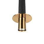 Подвесной светильник с узким цилиндрическим плафоном и золотым металлическим декором Concrete Pipe варинант исполнения - 6 | Loft Concept в Краснодаре