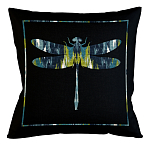 Подушка декоративная стрекоза сине-зеленый узор Ikat Pattern варинант исполнения - 1 | Loft Concept в Краснодаре