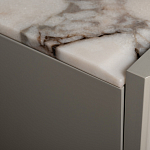 Тумба под телевизор серая с мраморной столешницей Uniqueness Marble варинант исполнения - 5 | Loft Concept в Краснодаре