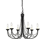 Люстра черного цвета ручной работы с канделябрами и переплетенной проволочной драпировкой Elstead Lighting варинант исполнения - 10 | Loft Concept в Краснодаре