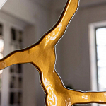 Зеркало кругле с декоративной золотой вставкой Golden Tree варинант исполнения - 5 | Loft Concept в Краснодаре