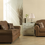 Настольная лампа с фарфоровым основанием бежевого цвета с рисунком и плиссированным абажуром на темной подставке Elstead Lighting варинант исполнения - 11 | Loft Concept в Краснодаре