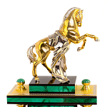 Настольный письменный набор из малахита с декором в виде лошади Leader Organizer варинант исполнения - 2 | Loft Concept в Краснодаре