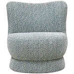 Дизайнерское мягкое кресло без подлокотников в голубой пестрой обивке Roux Armchair варинант исполнения - 3 | Loft Concept в Краснодаре